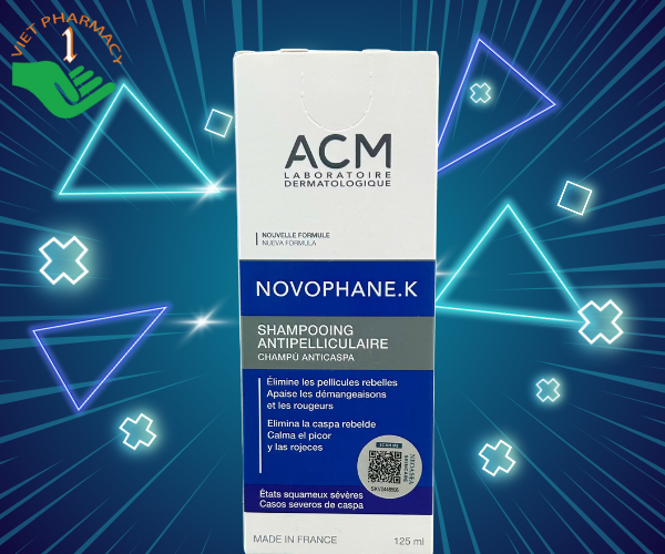 Dầu gội hỗ trợ trị gàu ACM Novophane K Shampoo 125ml