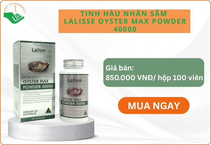 Tinh hàu nhân sâm Lalisse Oyster Max Powder 40000