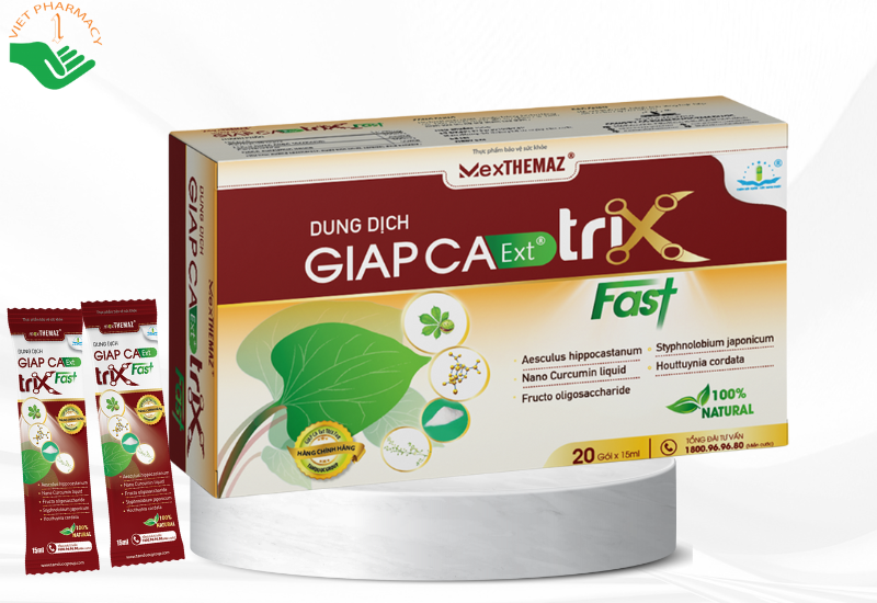 Dung dịch Giấp Cá Ext Trix Fast giúp cắt cơn trĩ cấp và giảm nhanh triệu chứng của bệnh (hộp 20 gói)