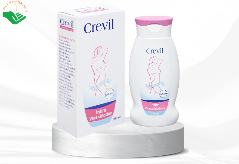 Dung dịch vệ sinh phụ nữ Crevil Intim Waschlotion chống viêm, cân bằng pH (chai 300ml)