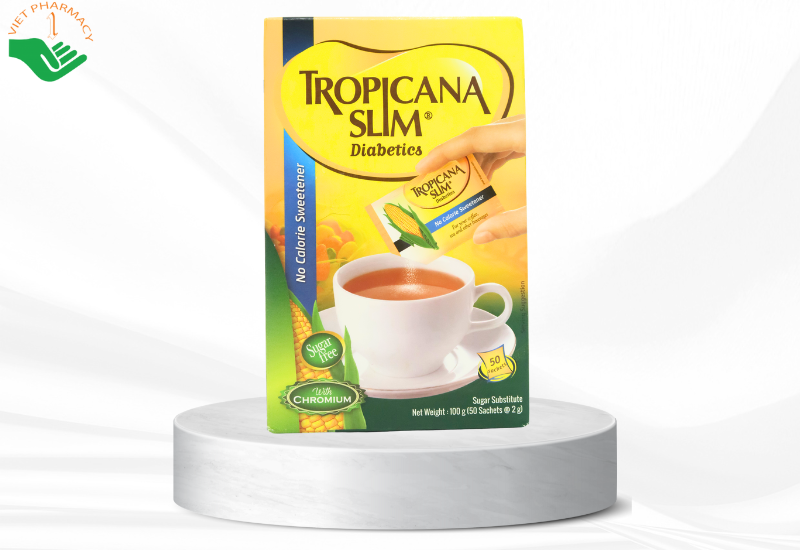 Đường ăn kiêng Tropicana Slim No Calorie Sweetener Diabetics (hộp 50 gói x 2g)