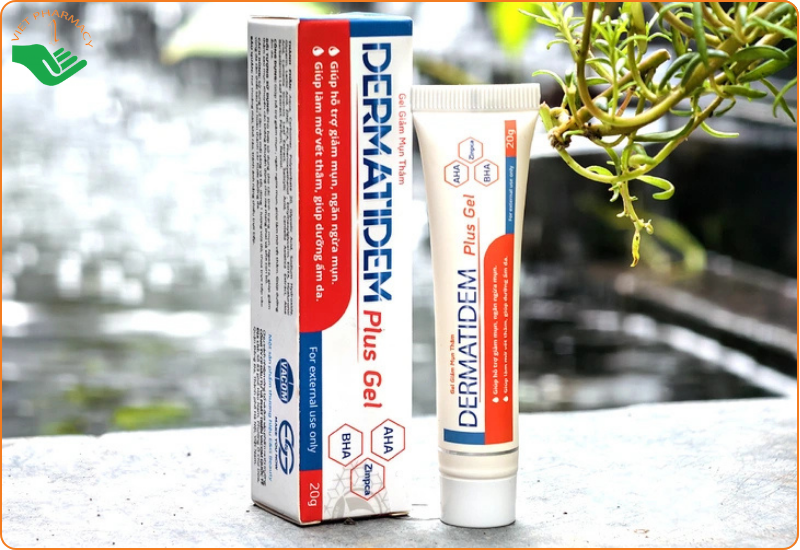 Gel giảm mụn, mờ thâm, dưỡng da Dermatidem Plus Gel