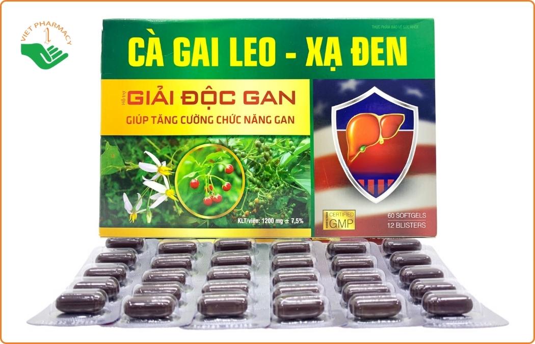 giai-doc-gan-ca-gai-leo-xa-den Viên uống giải độc gan cà gai leo xạ đen