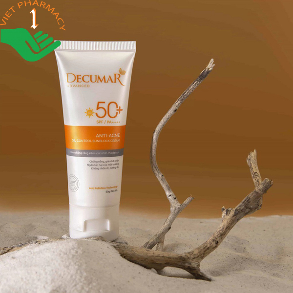 kem-chong-nang-danh-cho-da-mun-decumar-anti-acne-oil-control-sunblock-cream-spf-50 Kem chống nắng dành cho da mụn Decumar Anti- Acne Oil Control Sunblock Cream SPF 50+