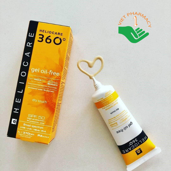 Kem chống nắng dạng gel Heliocare 360 Gel Oil-Free Sunscreen SPF50