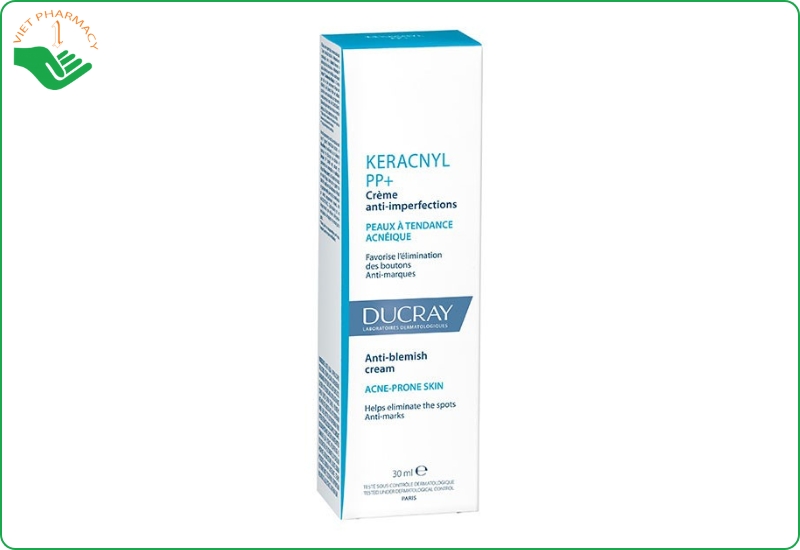 Thuốc trị mụn mông Ducray Keracnyl PP Anti- Blemish Soothing Cream
