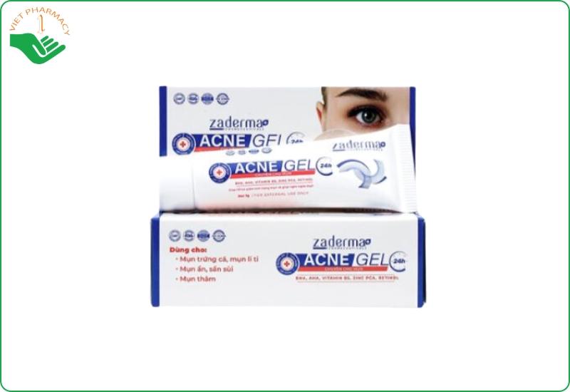 Kem trị mụn mông Zaderma Acne Gel 24h