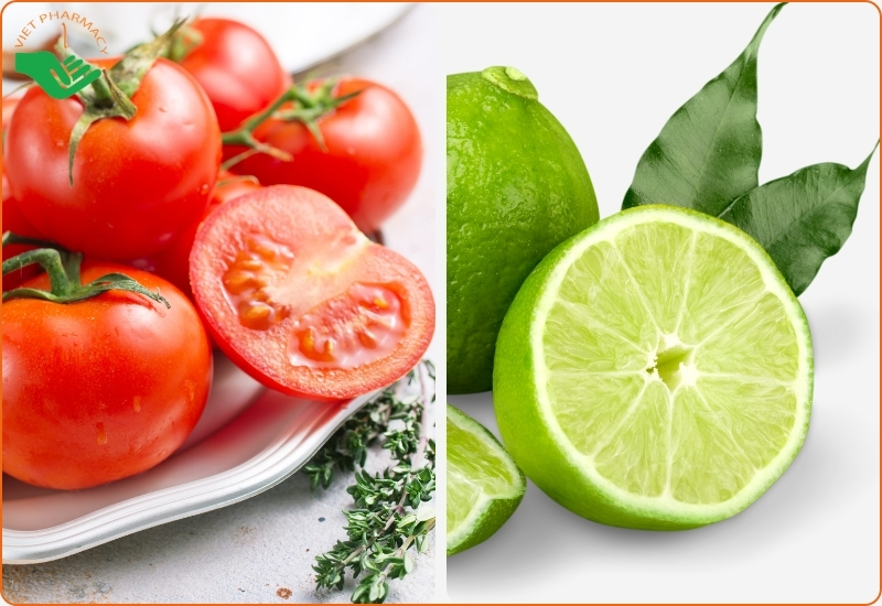 Làm trắng da bằng cà chua và nước cốt chanh