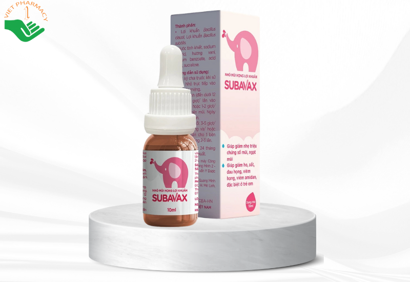 Nhỏ mũi họng lợi khuẩn Subavax 10ml