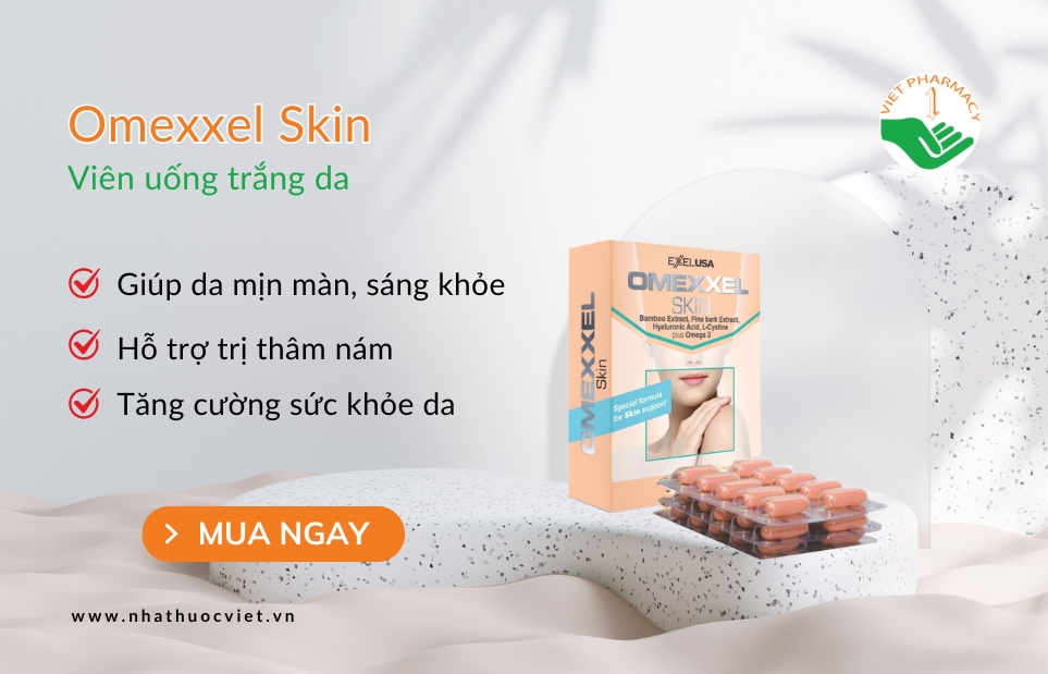 Viên uống trắng da, giảm thâm nám Omexxel Skin