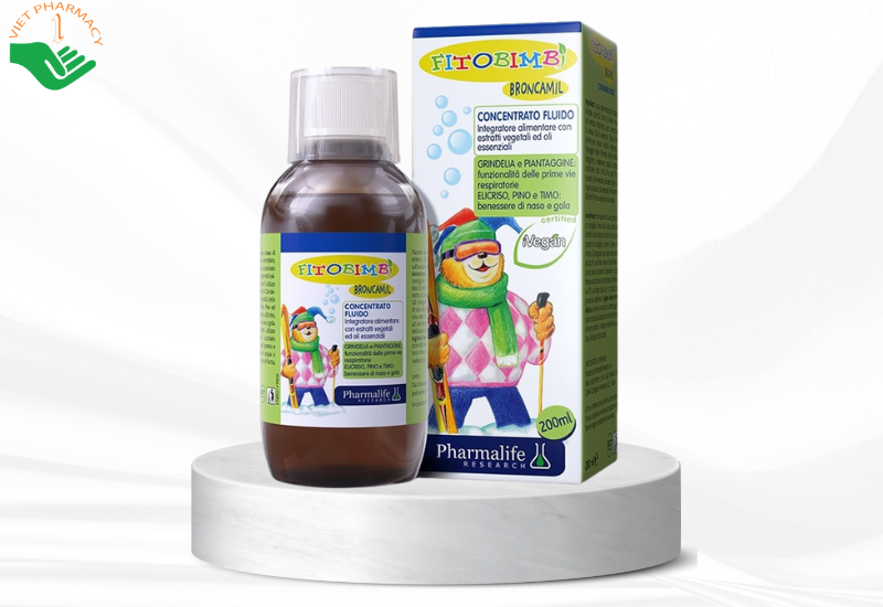 Siro Broncamil Bimbi hỗ trợ làm mát họng, dịu họng, thông thoáng đường hô hấp (200ml)