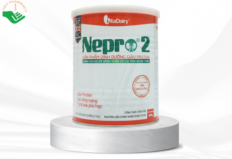 Sữa Nepro 2 VitaDairy bổ sung dinh dưỡng giàu protein dành cho người bệnh thận (400g)