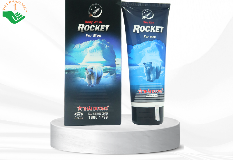 Sữa tắm Rocket For Men phòng chống viêm tắc lỗ chân lông, viêm da, dị ứng da (Chai 200g)