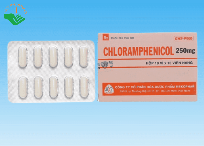 Thuốc Chloramphenicol 250mg Mekophar điều trị những nhiễm khuẩn nặng do vi khuẩn nhạy cảm (10 vỉ x 10 viên)