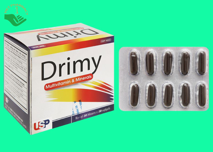 Thuốc Drimy USP bổ sung vitamin, khoáng chất (10 vỉ x 10 viên)