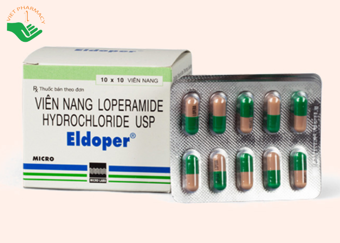 Thuốc Eldoper điều trị tiêu chảy (10 vỉ x 10 viên)