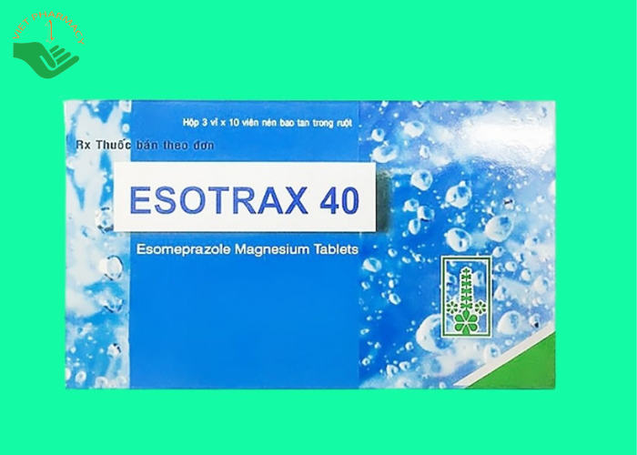 Thuốc Esotrax 40 Mepro điều trị trào ngược dạ dày, thực quản, chữa lành loét tá tràng (3 vỉ x 10 viên)