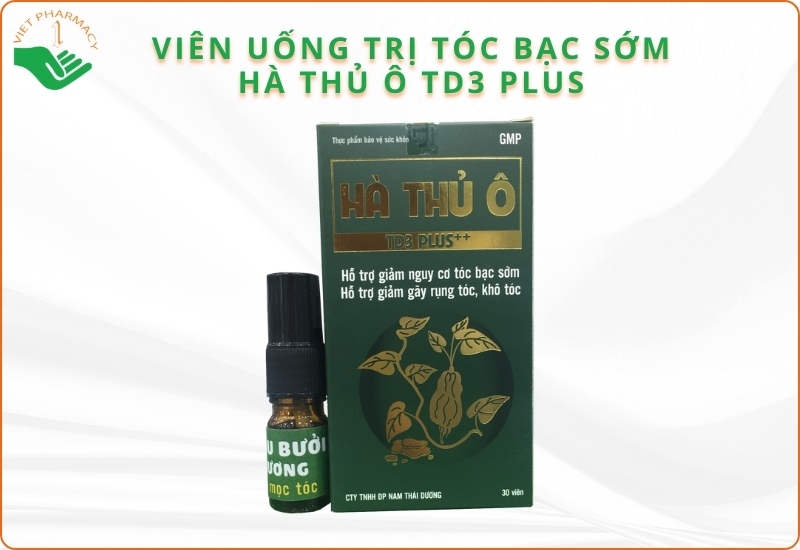 Hà Thủ Ô TD3 Plus - hỗ trợ giảm tóc bạc sớm, giảm tóc gãy rụng