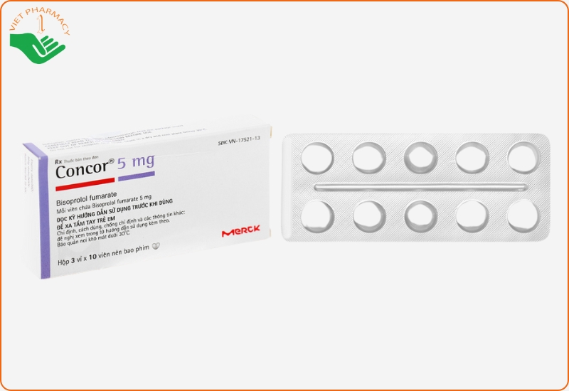 Thuốc hạ huyết áp Concor 5mg