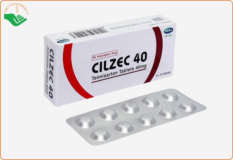 Thuốc hạ huyết áp MEGA Cilzec 40