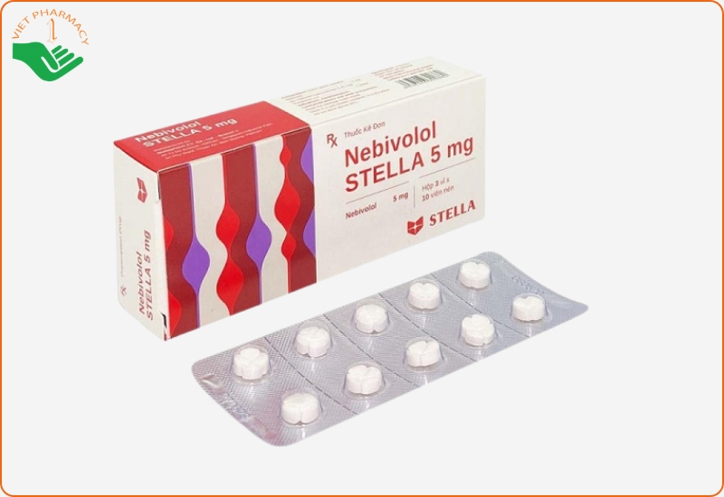 Thuốc hạ huyết áp Stella Nebivolol 5mg