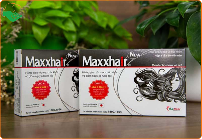 Viên uống Maxxhair Thái Minh hỗ trợ tóc mọc chắc khỏe và giảm nguy cơ rụng tóc (3 vỉ x 10 viên)