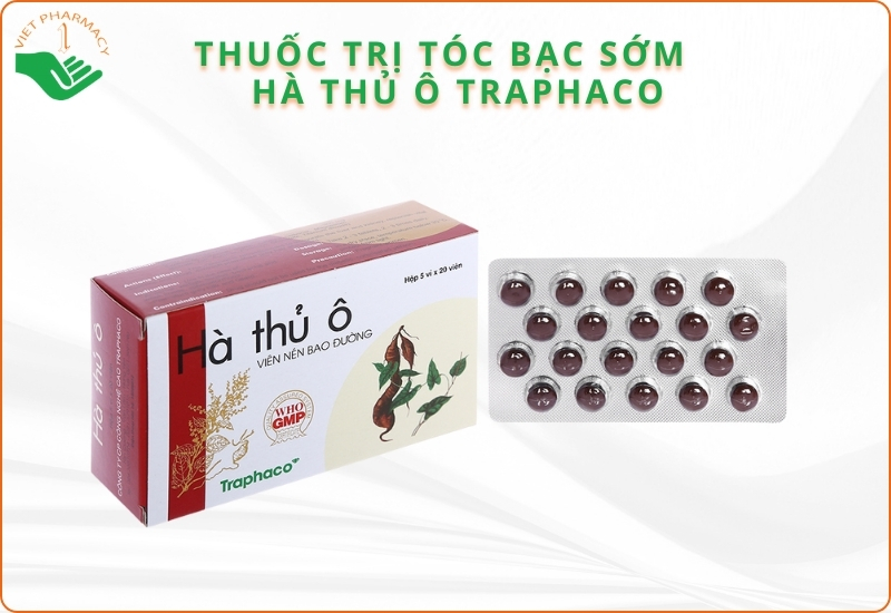 Thuốc trị tóc bạc sớm Hà Thủ Ô Traphaco