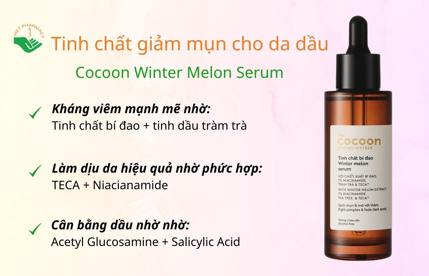 tinh-chat-giam-mun-cho-da-dau-cocoon-winter-melon-serum Tinh chất giảm mụn cho da dầu Cocoon Winter Melon Serum