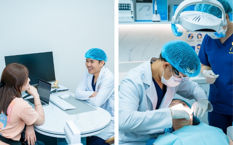 Bác sĩ Phan Phương đang lên phác đồ điều trị và thực hiện kết hợp hai phương pháp inlay onlay và bọc răng sứ