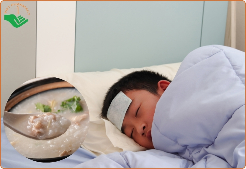 Trẻ bị sốt nên ăn cháo gì?
