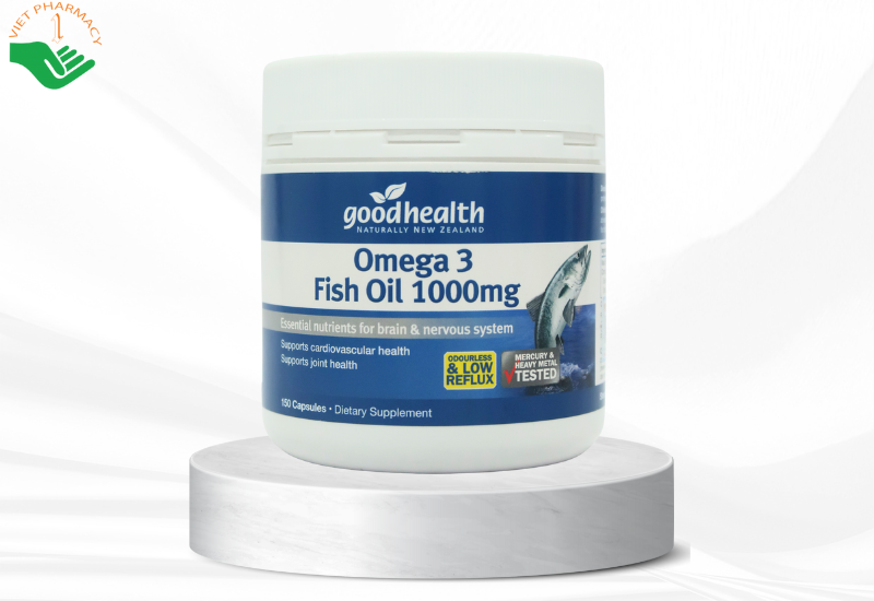 Viên dầu cá Good Health Omega 3 Fish Oil 1000mg hỗ trợ mắt và tim mạch (150 viên)