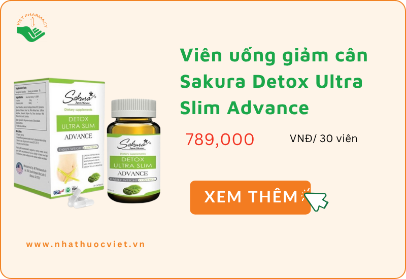 Viên uống giảm cân cấp tốc an toàn Sakura Detox Ultra Slim Advance
