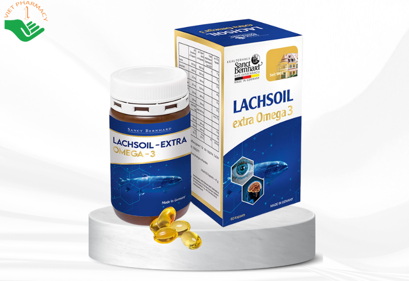 Viên uống sáng mắt, bảo vệ tim Lachsoil Extra Omega 3 (hộp 60 viên)