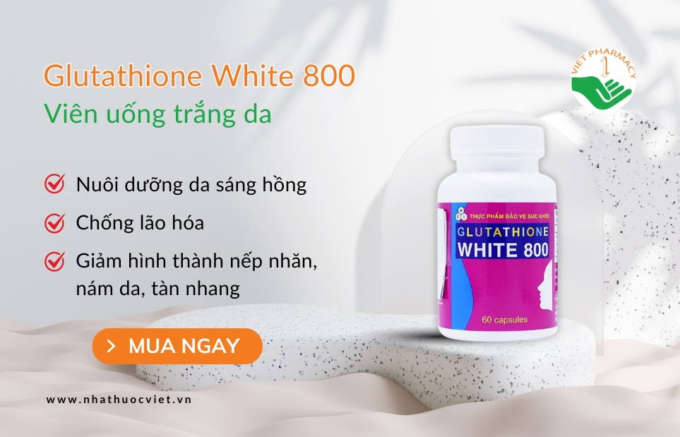 Viên uống trắng da Glutathione White 800