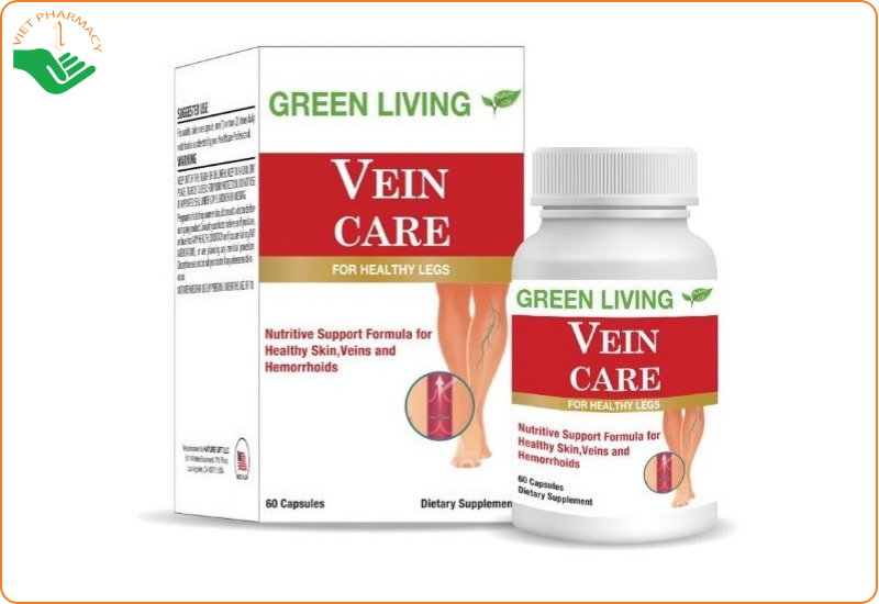 Viên uống trị suy giãn tĩnh mạch chân Green Living Vein Care