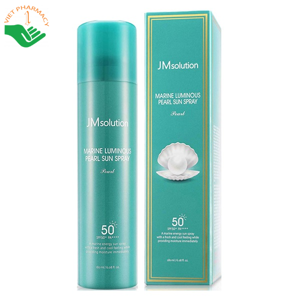 Xịt chống nắng JMsolution Marine Luminous Pearl Sun Spray SPF50+ 180ml