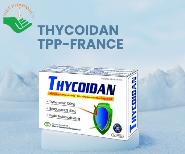 Viên uống hỗ trợ tăng cường sức khỏe Thycoidan TPP-France (Hộp 20 viên)
