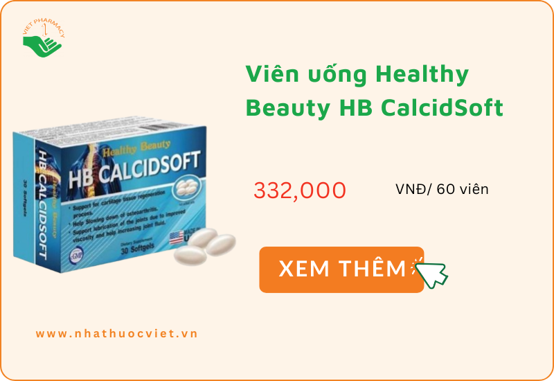 Bổ sung Calcium và Vitamin D Healthy Beauty HB CalcidSoft