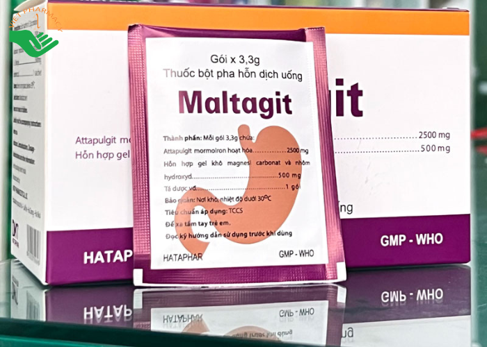 Bột pha uống Maltagit điều trị triệu chứng đau thực quản - dạ dày, tá tràng (30 gói)