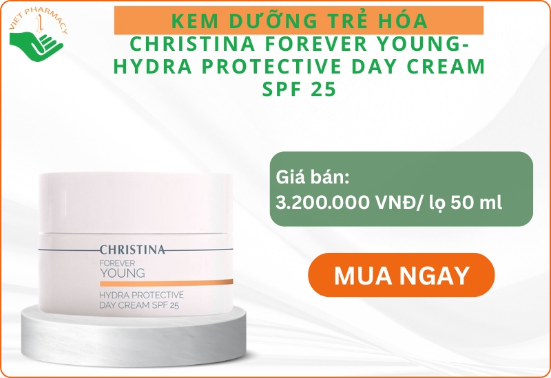 Kem dưỡng trẻ hóa, bảo vệ và chống nắng Christina Forever Young-Hydra Protective Day Cream SPF 25