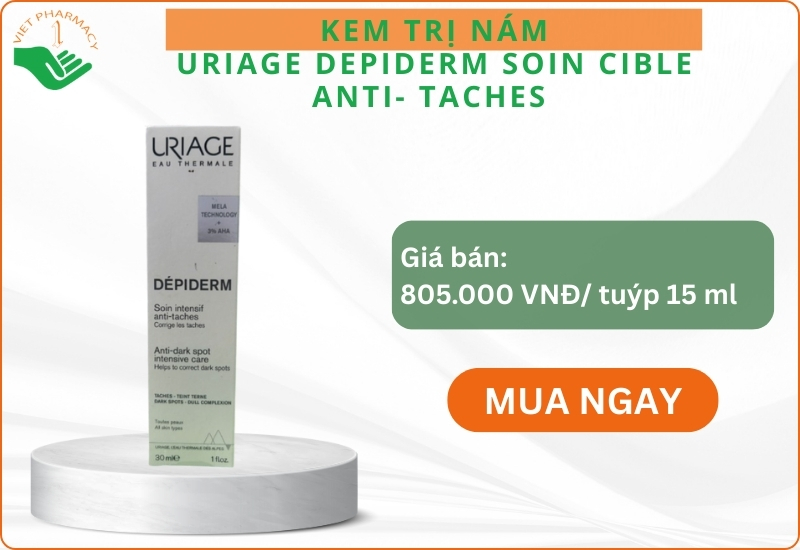 Kem hỗ trợ trị nám, tàn nhang Uriage Depiderm Soin Cible Anti- Taches