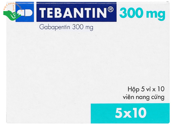 Tebantin 300mg trị động kinh, đau dây thần kinh ngoại biên (5 vỉ x 10 viên)