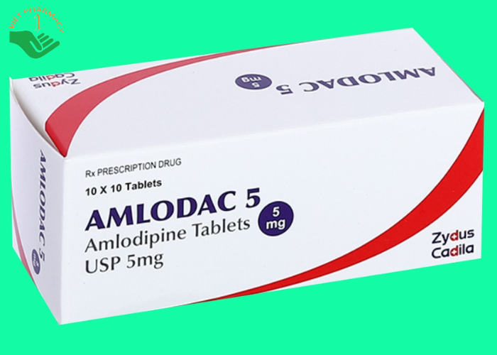Thuốc Amlodac 5 Cadila điều trị tăng huyết áp, đau thắt ngực (10 vỉ x 10 viên)