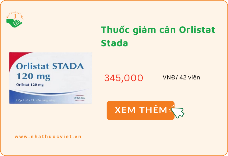 Viên uống giảm cân Orlistat Stada 120mg