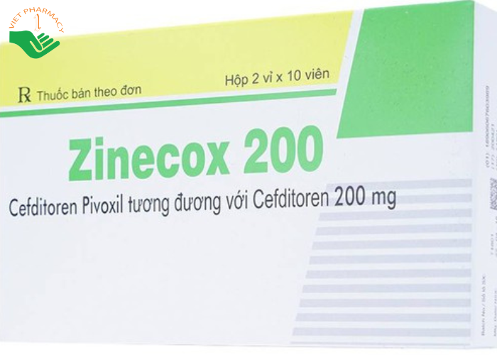 Thuốc Zinecox 200 Maxim điều trị viêm amidan, viêm họng cấp (2 vỉ x 10 viên)