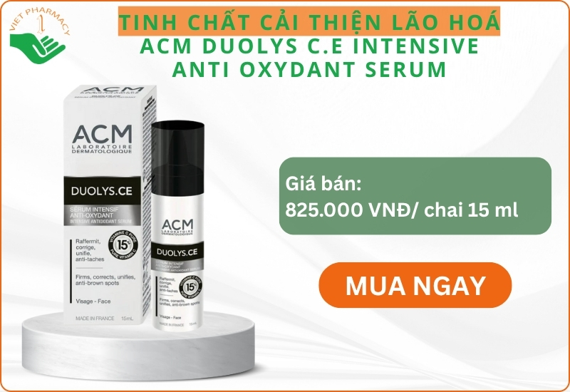 Tinh chất dưỡng trắng da, giảm thâm, cải thiện lão hóa ACM Duolys C.E Intensive Anti Oxydant Serum
