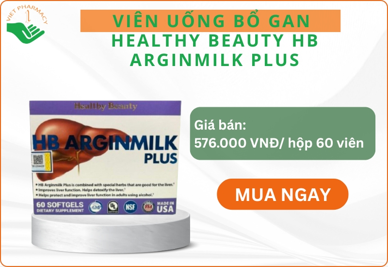Viên uống bổ gan Healthy Beauty HB Arginmilk Plus