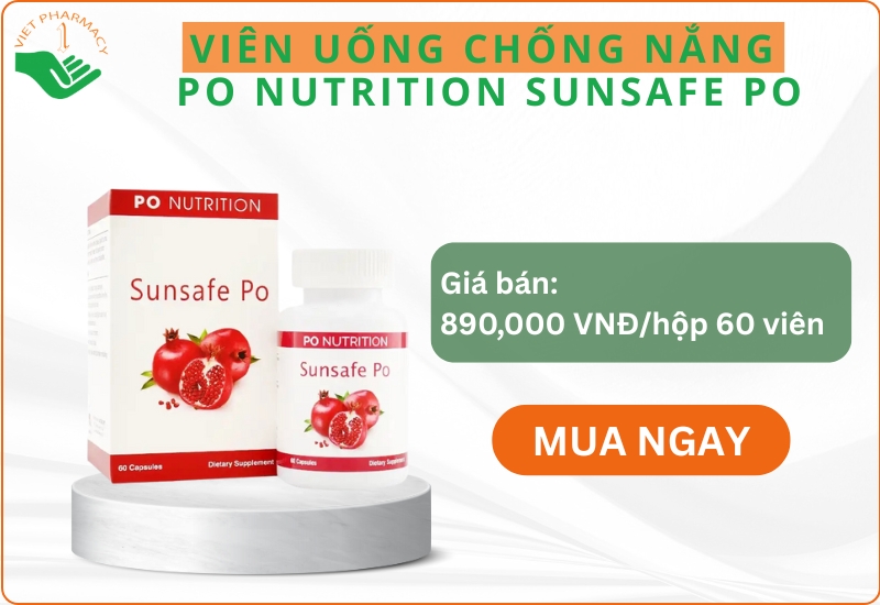 Viên uống chống nắng, đẹp da Po Nutrition Sunsafe Po