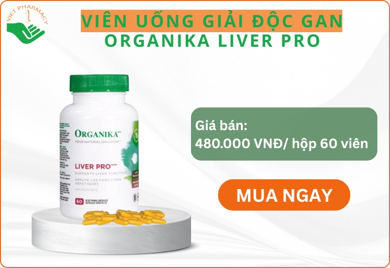 Viên uống giải độc và hạ men gan Organika Liver Pro