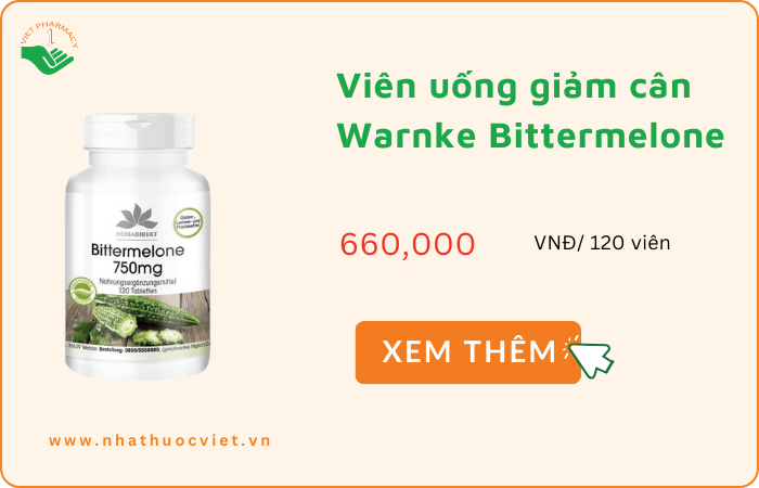 Viên uống giảm cân chiết xuất mướp đắng Warnke Bittermelone 750mg